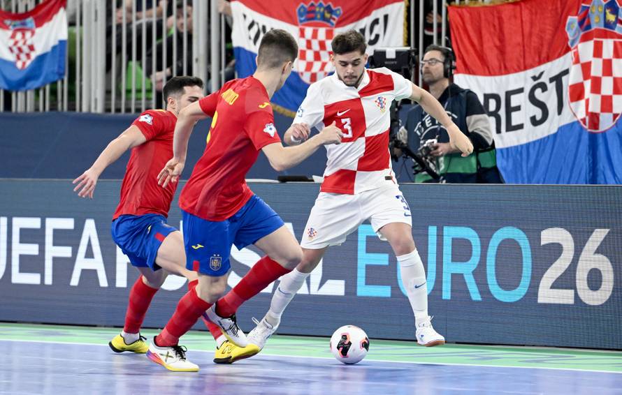 Susret Hrvatske i Španjolske u polufinalu Europskog prvenstva u futsalu