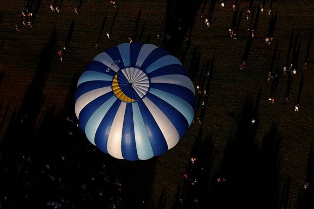 Hot air balloon fiesta above Hradec Kralove city