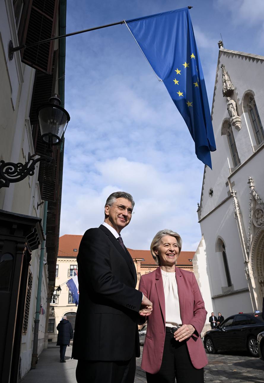 Zagreb: Sastanak predsjednika Vlade Andreja Plenkovica s predsjednicom Europske komisije Ursulom von der Leyen