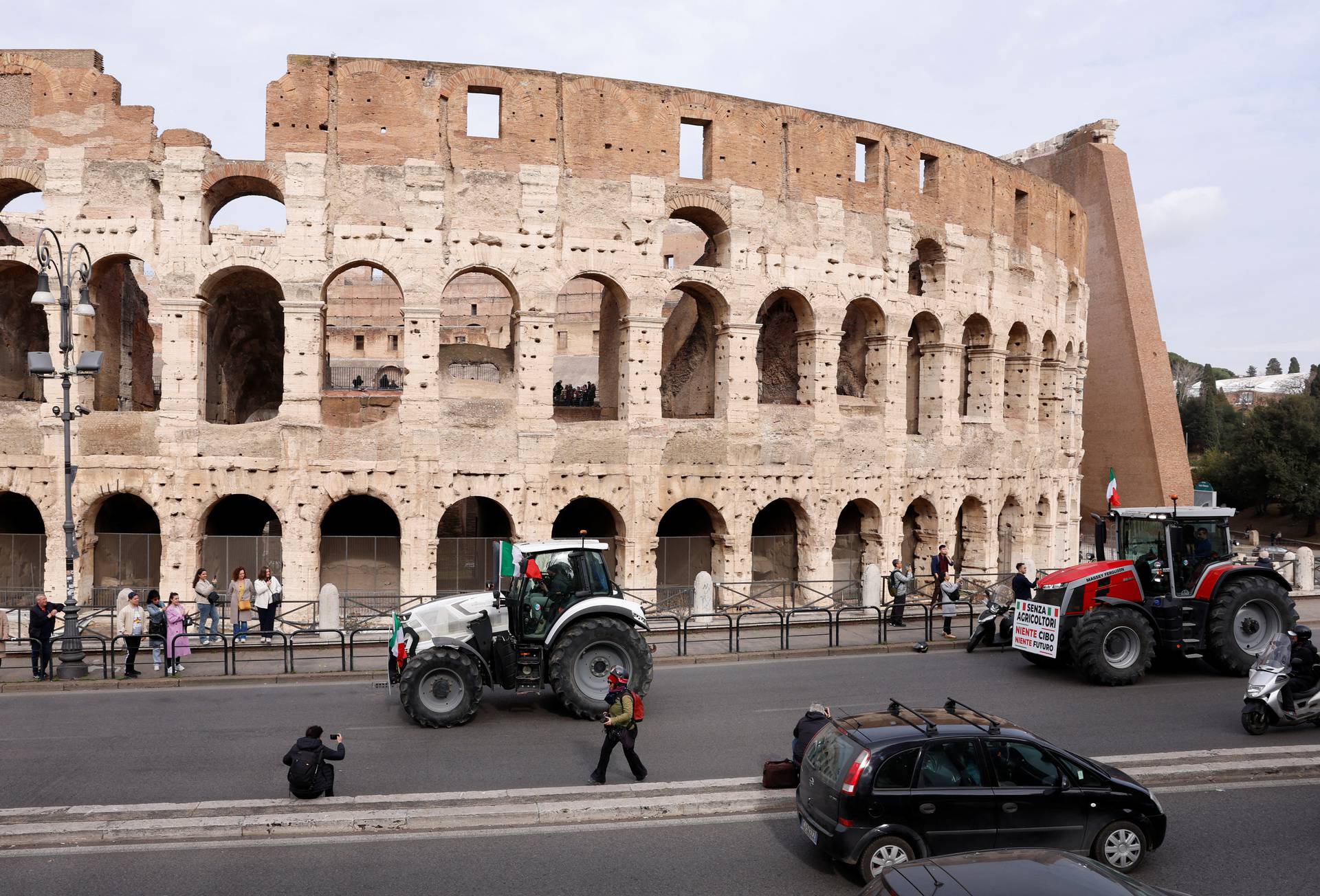 Farmers protest over price pressures, taxes and green regulation, in Rome