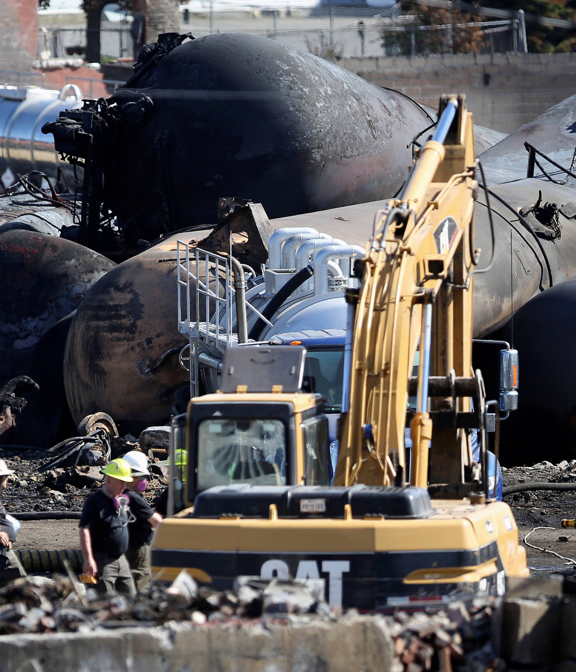 FILE PHOTO: First Responders work on site of a train wreck in Lac Megantic