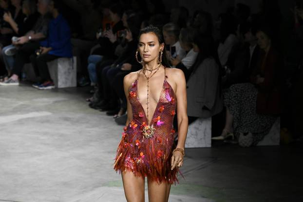 Irina Shayk at VERSACE SS20 Runway during Milan Fashion Week  - Milan, Italy 20/09/2019