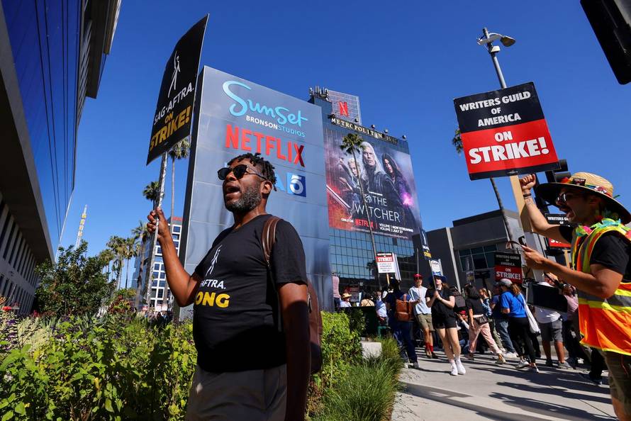 Hollywood actors strike in Los Angeles