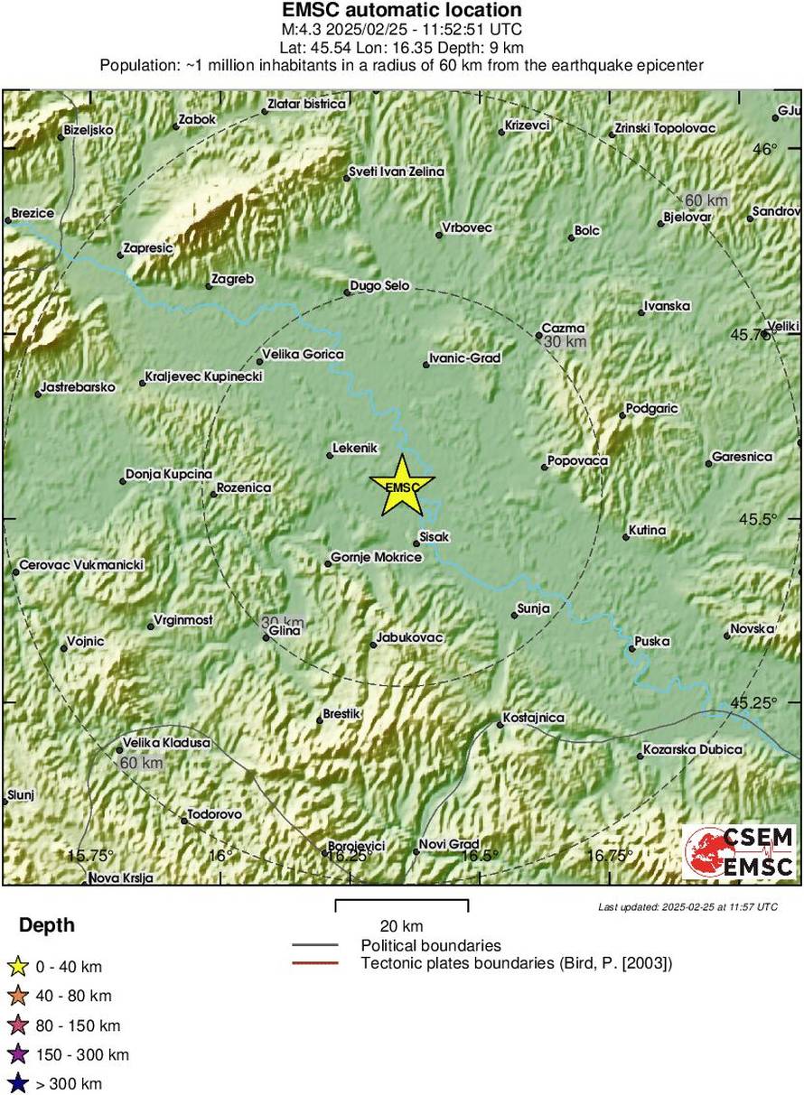 Potres od 4 prema Richteru kod Siska! U gradu ostali bez struje: 'Čulo se kao da je bomba pukla'