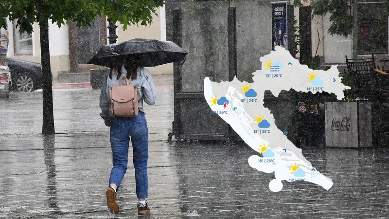 Sutra samo kratko smirivanje, srijeda opet donosi obilnu kišu