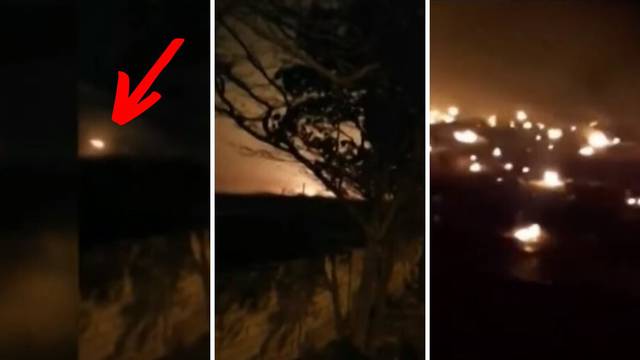 Snimka pada aviona: Vatra je obasjala nebo kod Teherana