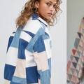 Moderne hipi cure nose jakne napravljene od kolaža tekstila