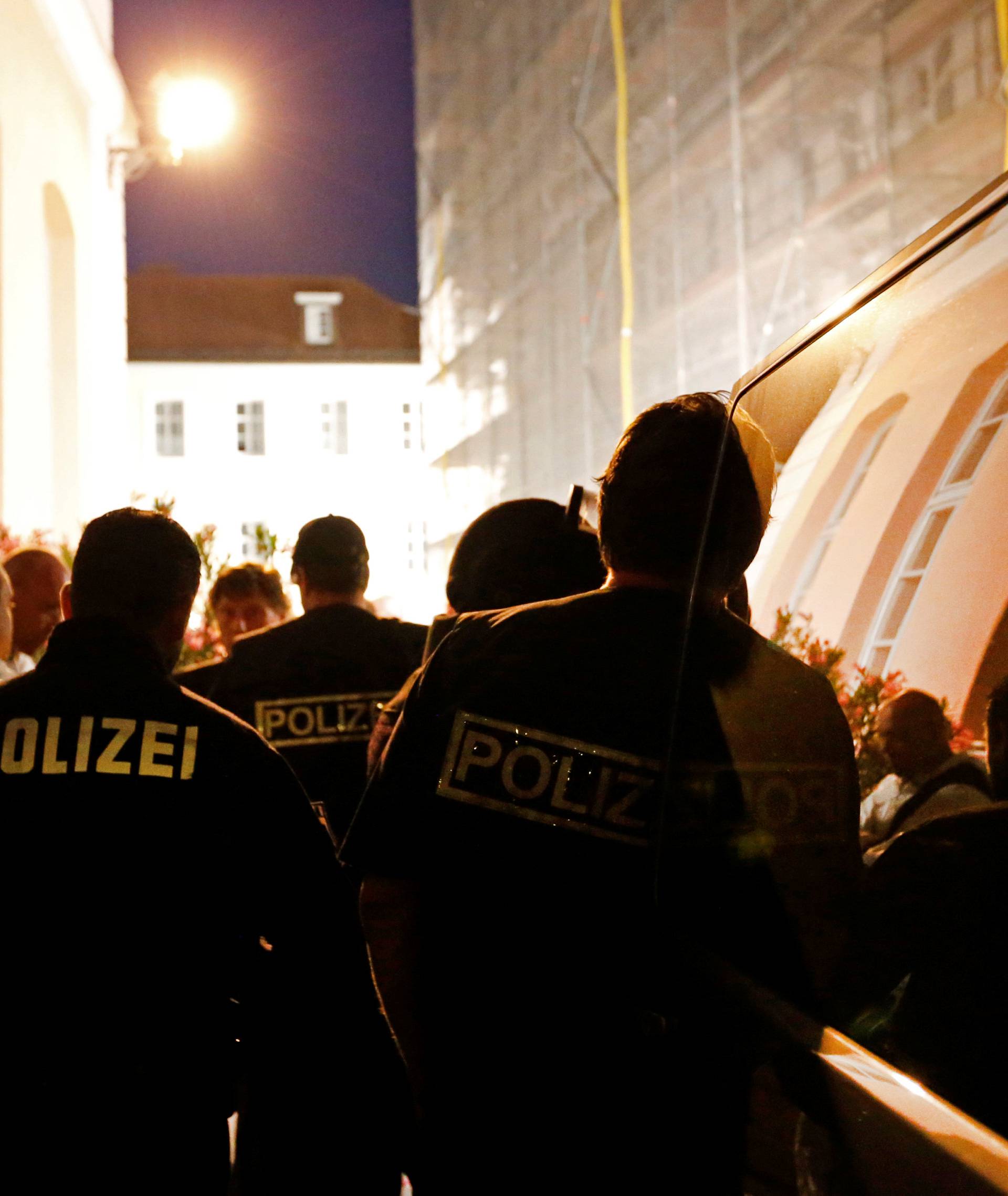 Police secure area after explosion in Ansbach, near Nuremberg, 