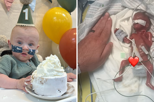 FOTO Najmla&dstrok;a prerano ro&dstrok;ena beba na svijetu proslavila prvi ro&dstrok;endan: 'On je na&scaron;e &ccaron;udo!'