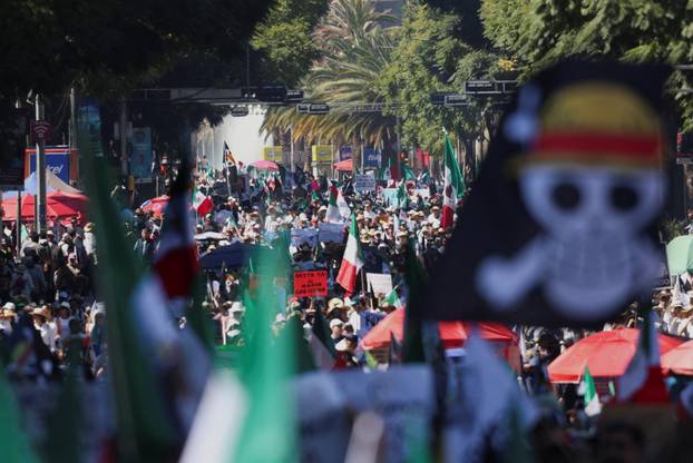 Protest against insecurity and corruption in country, in Mexico City