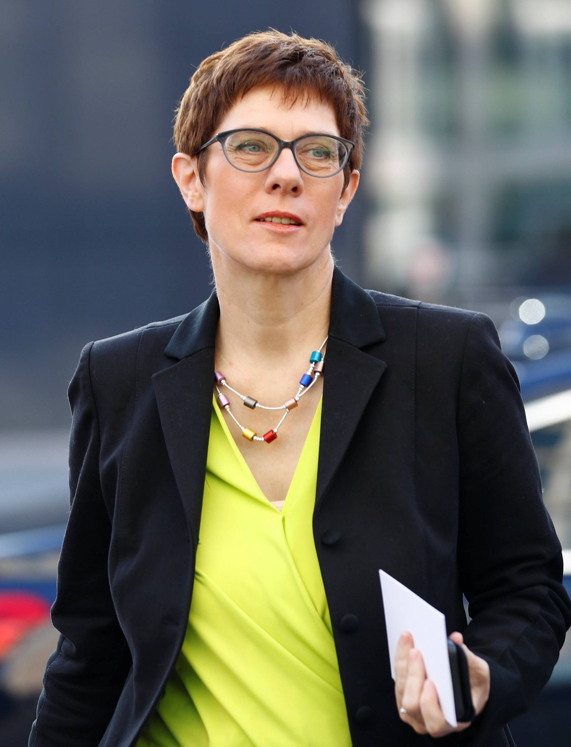 Secretary General of CDU Annegret Kramp-Karrenbauer gives statement in Berlin