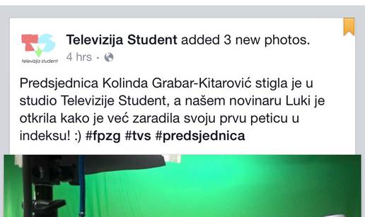 Studentica Kolinda se hvali: Dobila je prvu peticu u indeksu