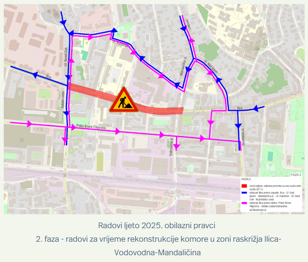 FOTO Kaos na Ilici zbog radova: Nastao pravi prometni krkljanac