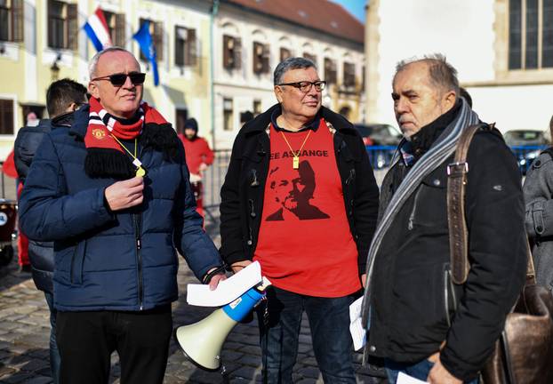 Prosvjed Hrvatskog novinarskog društva protiv tzv. Zakona opasnih namjera