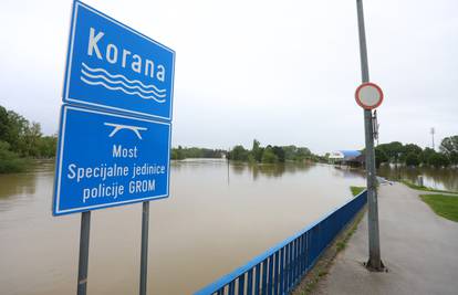 Karlovac: Vodostaji Korane i Kupe i dalje rastu, kiša je stala
