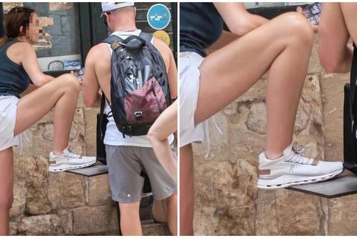 FOTO Turistkinja u Dubrovniku izazvala bijes: Na&scaron;i 'fini' gosti! Digla nogu na stol i ne&cacute;e spustiti