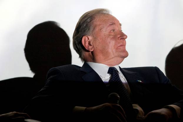 FILE PHOTO: Albert Uderzo, artist of all 33 Asterix adventure series, attends a news conference in Paris
