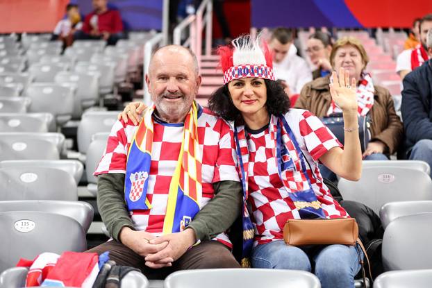 Zagreb: Navijači na rukometnoj utakmici Svjetskog prvenstva Hrvatska - Zelenortski Otoci 