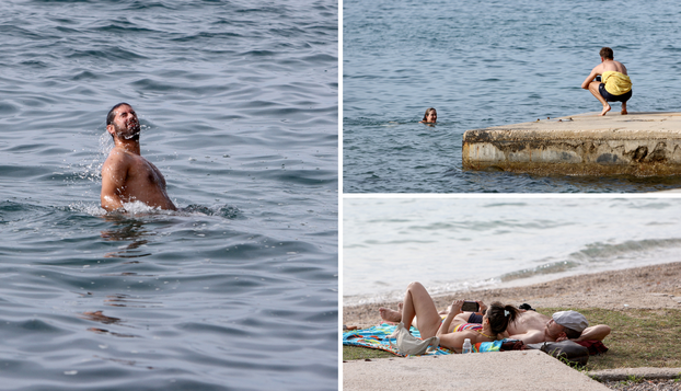 FOTO Neki se još ne odriču ljeta: U Zadru dio građana praznik iskoristio za uživanje na plaži