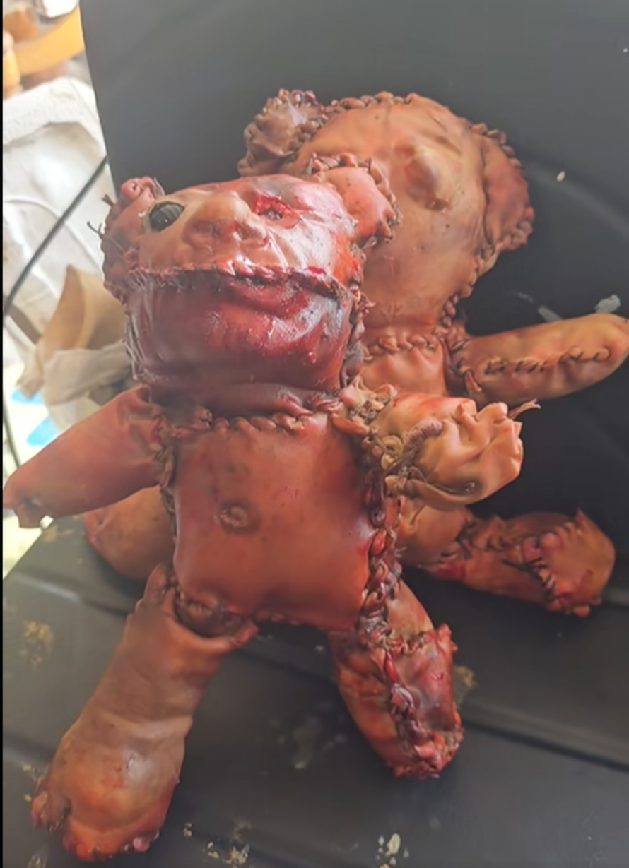 FOTO Medvjedića iz horora našli ispred trgovine u Americi: 'Kao da je izrađen od ljudske kože!'