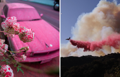 FOTO Los Angeles u ružičastom. Amerikanci koriste posebne kemikalije u gašenju požara