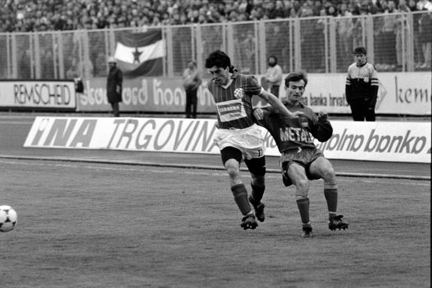 Zagreb: Savezna liga Jugoslavije, Dinamo - Borac, 7.4.1990.