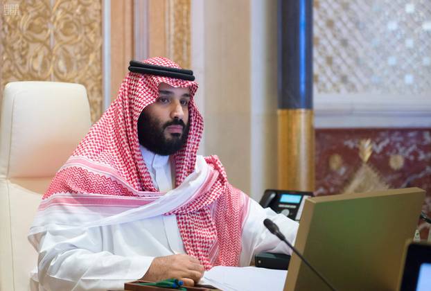 Saudi Crown Prince Mohammed bin Salman presides over a meeting of the Council of Economic and Development Affairs in Riyadh