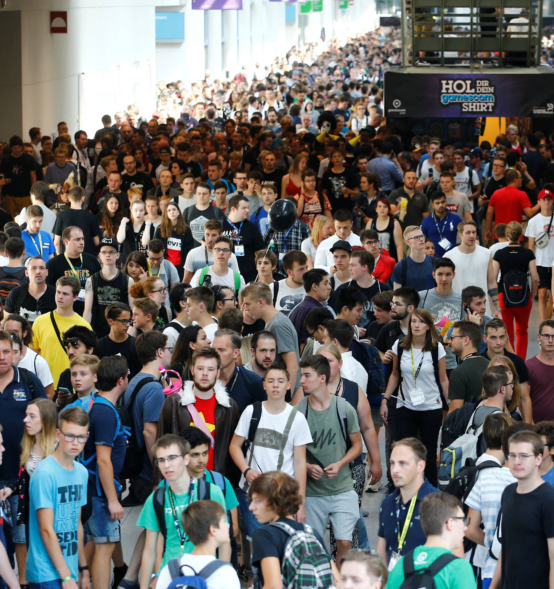 First public day of the computer games fair Gamescom in Cologne