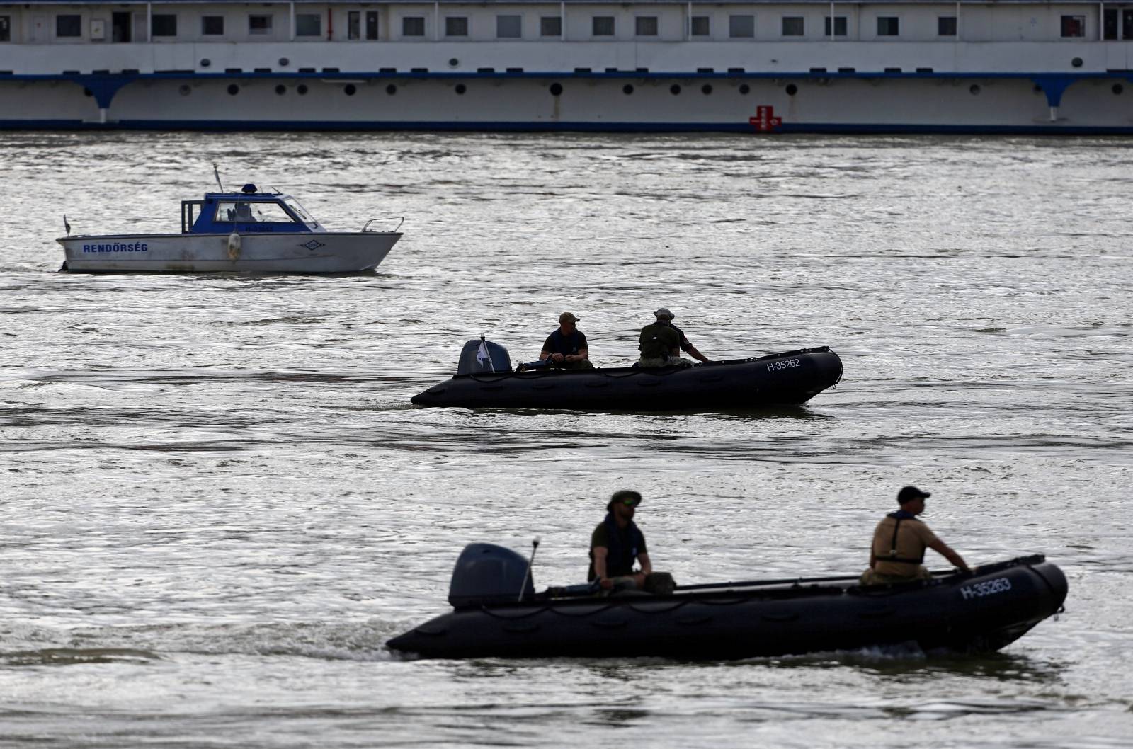 Rescue team continues its search after a tourist boat accident in the Danube river in Budapest