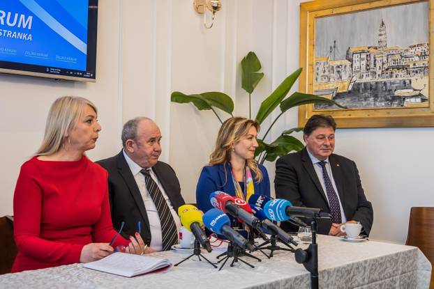 Split: Konferencija za medije Željka Keruma na kojoj je predstavio kandidata za lokalne izbore