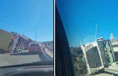 VIDEO Prevrnuo se kamion kod Rijeke: 'Bilo je zastrašujuće...'