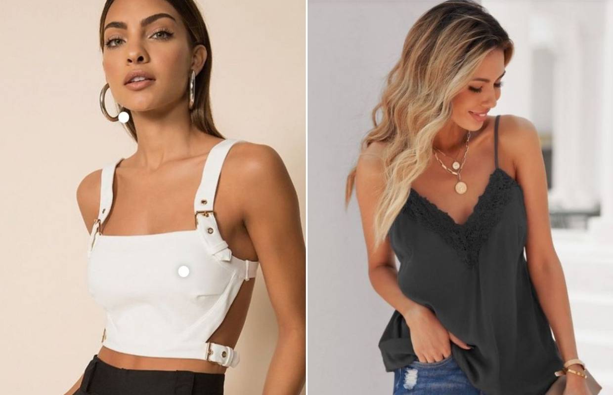 10 ideja za zanimljive outfite s majicama na bretele ili topom