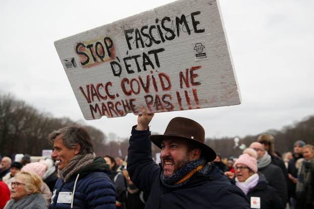 Protest against coronavirus measures in Brussels