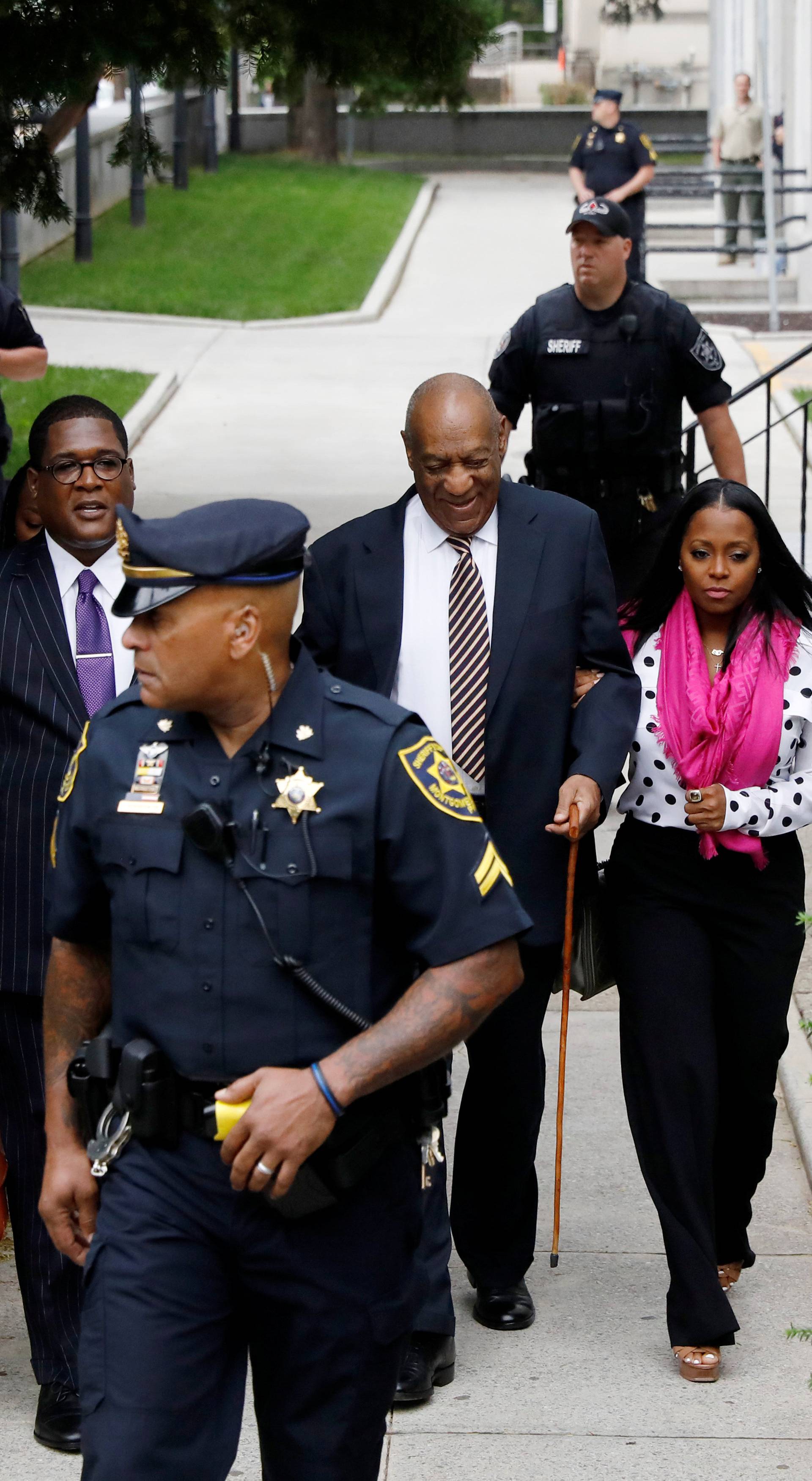 Actor and comedian Bill Cosby arrives for the first day of his sexual assault trial at the Montgomery County Courthouse in Norristown, Pennsylvania