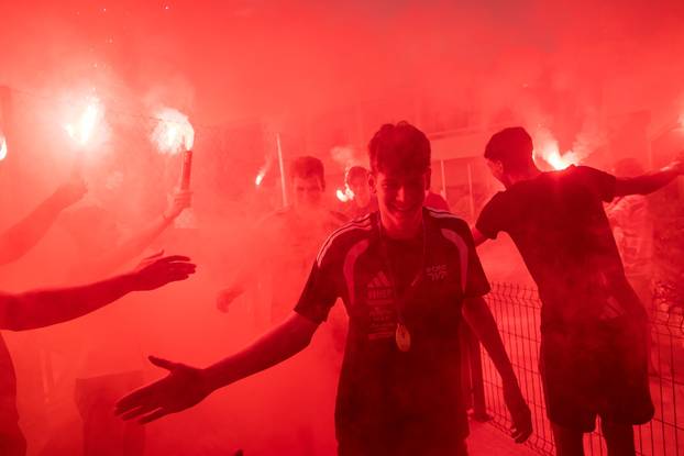 Hrvatski U-18 vaterpolisti dočekani u Splitu nakon osvajanja svjetskog zlata