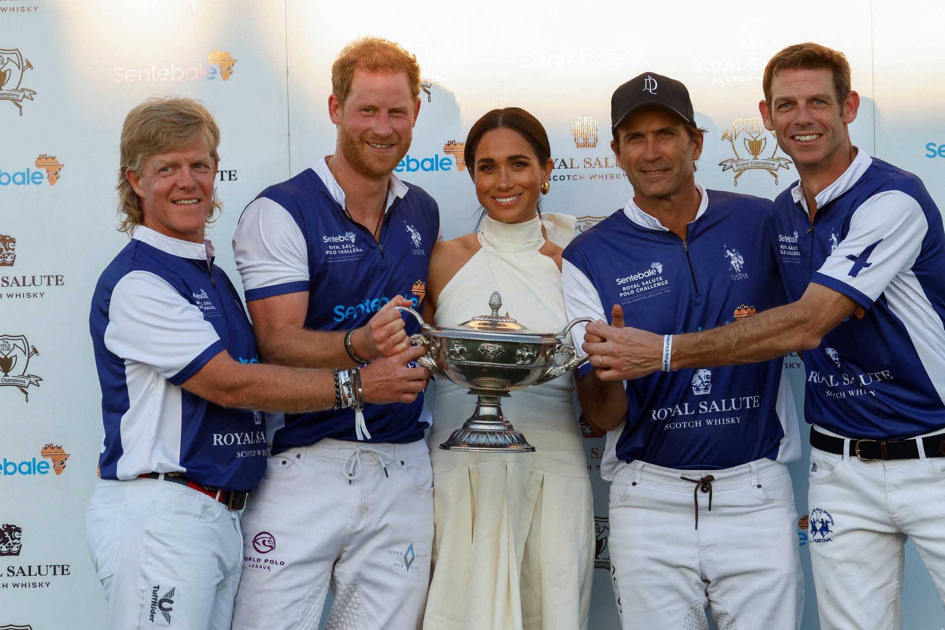 Britain's Prince Harry participates in the Royal Salute Polo Challenge, in Wellington