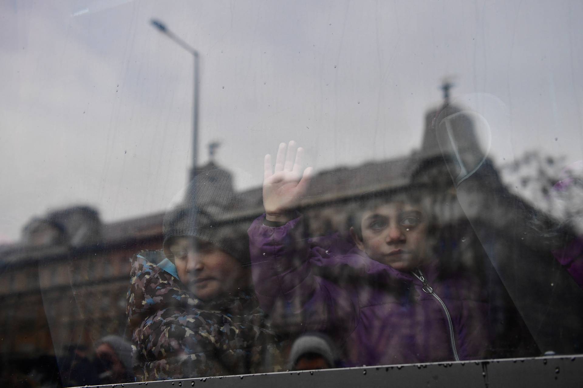 Refugees fleeing from Ukraine at Nyugati station