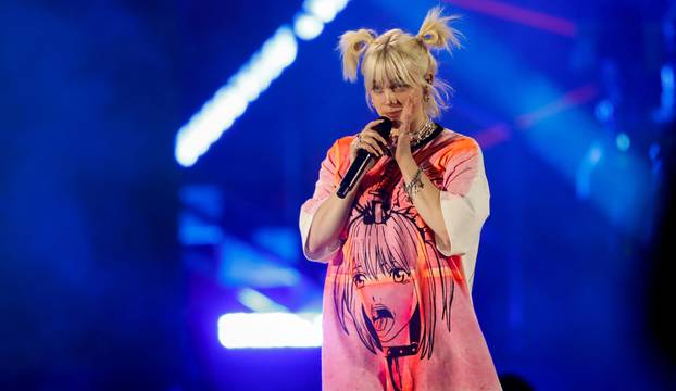 FILE PHOTO: Billie Eilish performs during the second day of the iHeartRadio Music Festival at the T-Mobile Arena in Las Vegas