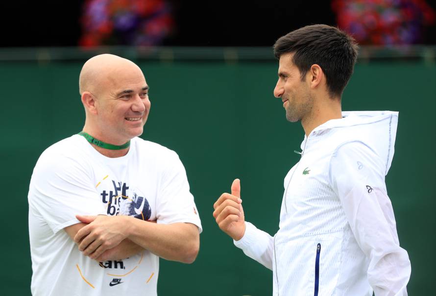 London: Mario An?i? i Andre Agassi na treningu s Novakom ?okovi?em 