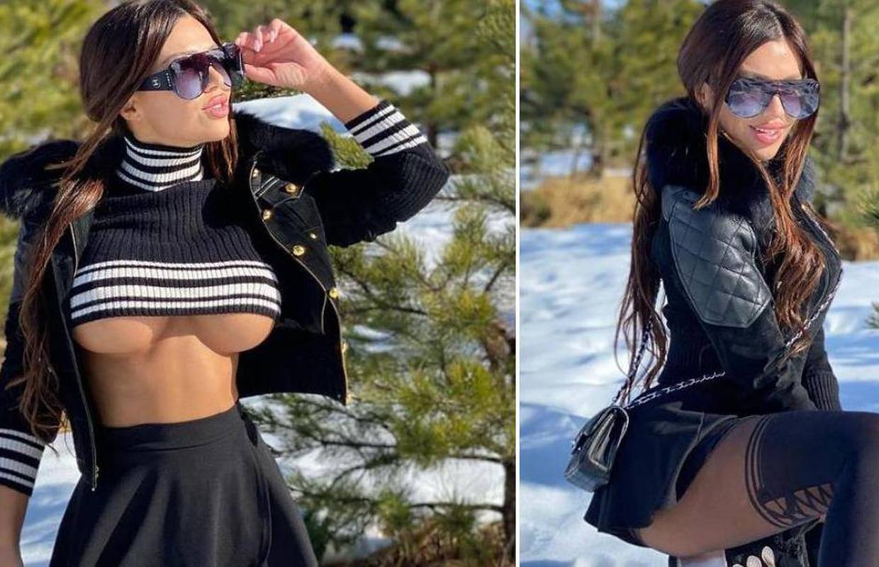 Ma za nju nema zime! Stanija pokazala grudi na skijalištu...