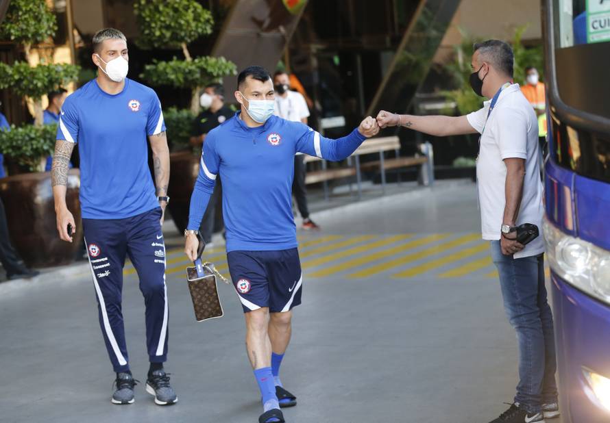 Copa America 2021 - Chile players prior to their game against Uruguay