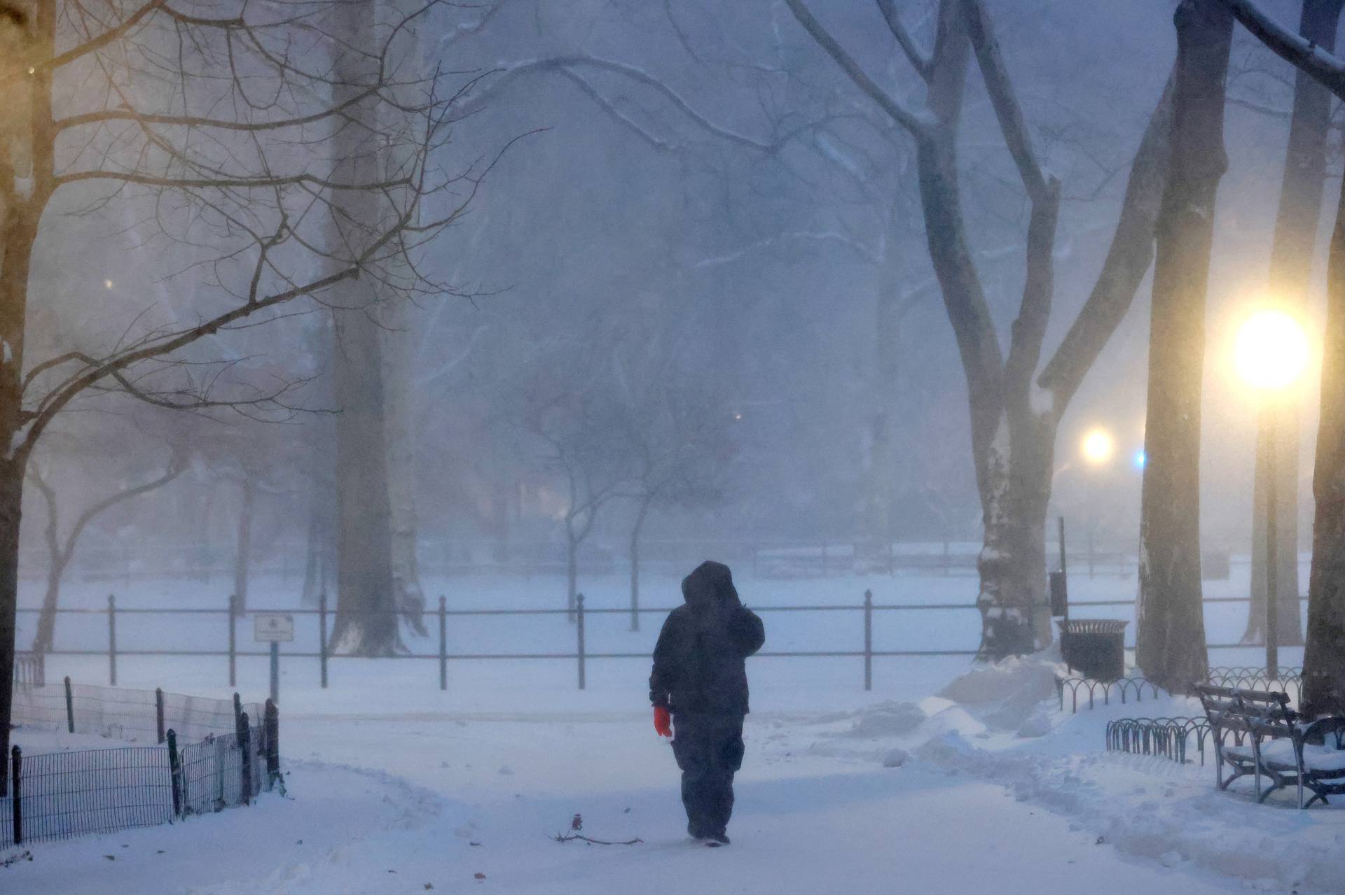 Nor'easter storm in New York