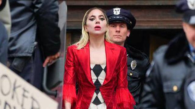 Lady Gaga on location for the first day of filming 'Joker: Foie a Deux' on March 25, 2023 in New York City.