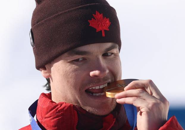 Freestyle Skiing - Men's Dual Moguls Victory Ceremony