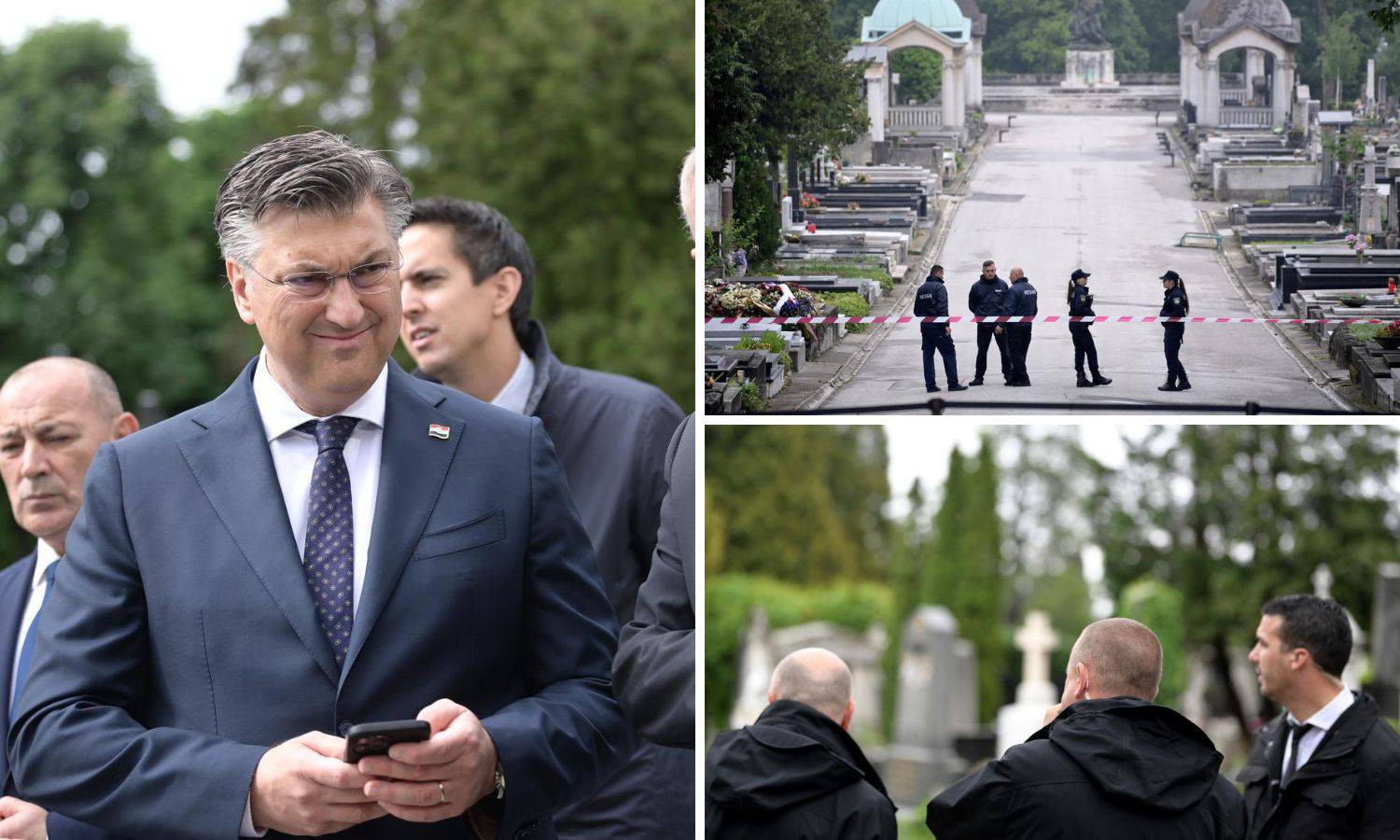 FOTO Plenkovića pratilo jako osiguranje na Mirogoju: 'Jutros nam je stiglo pet novih prijetnji'