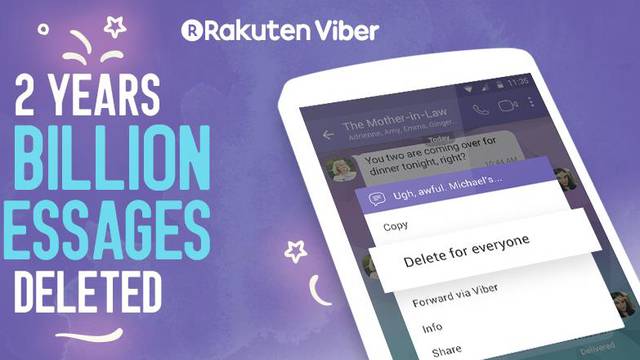 Viber slavi 2. godišnjicu svoje značajke „Izbriši poruku“