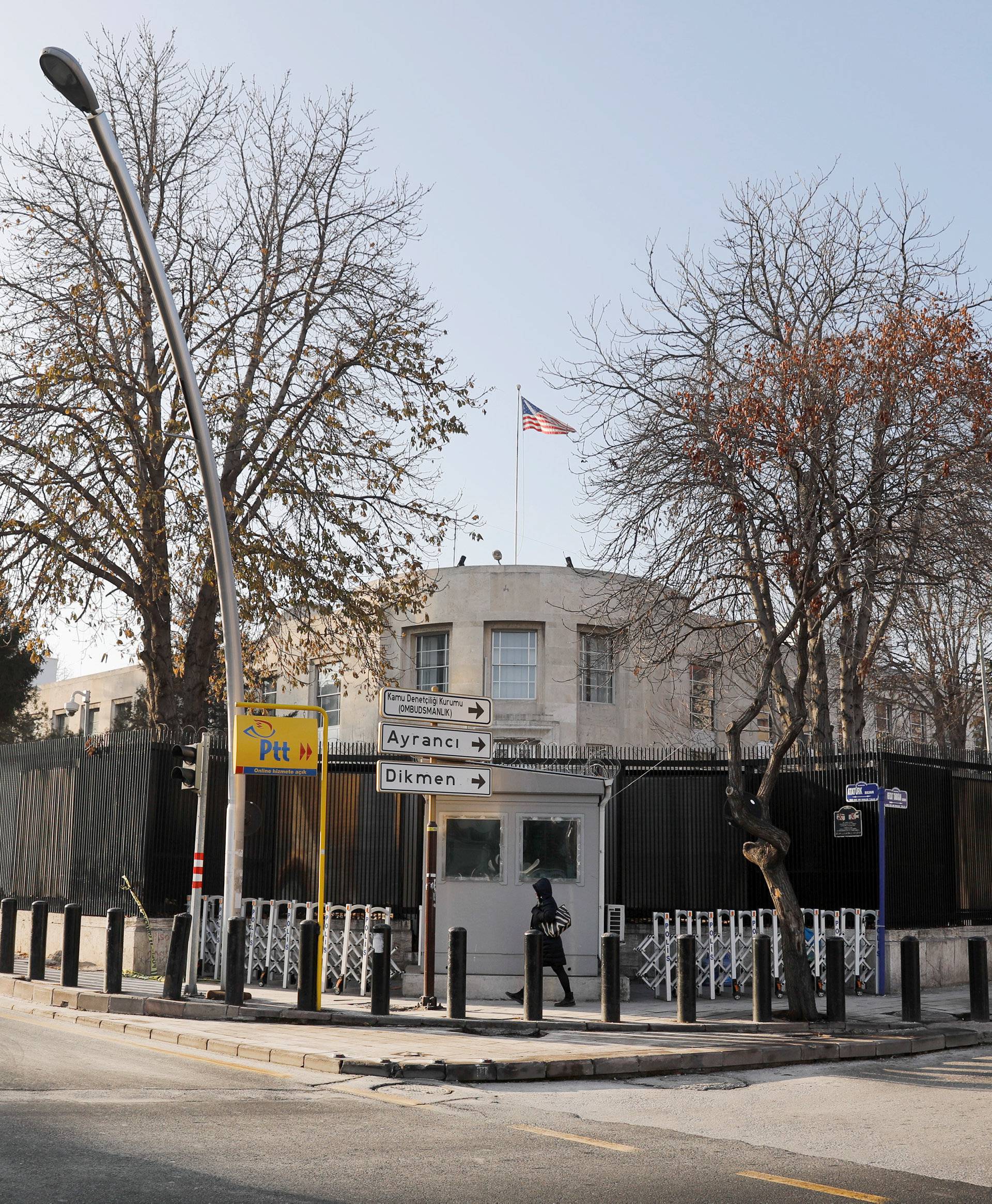 General view of the U.S. Embassy in Ankara