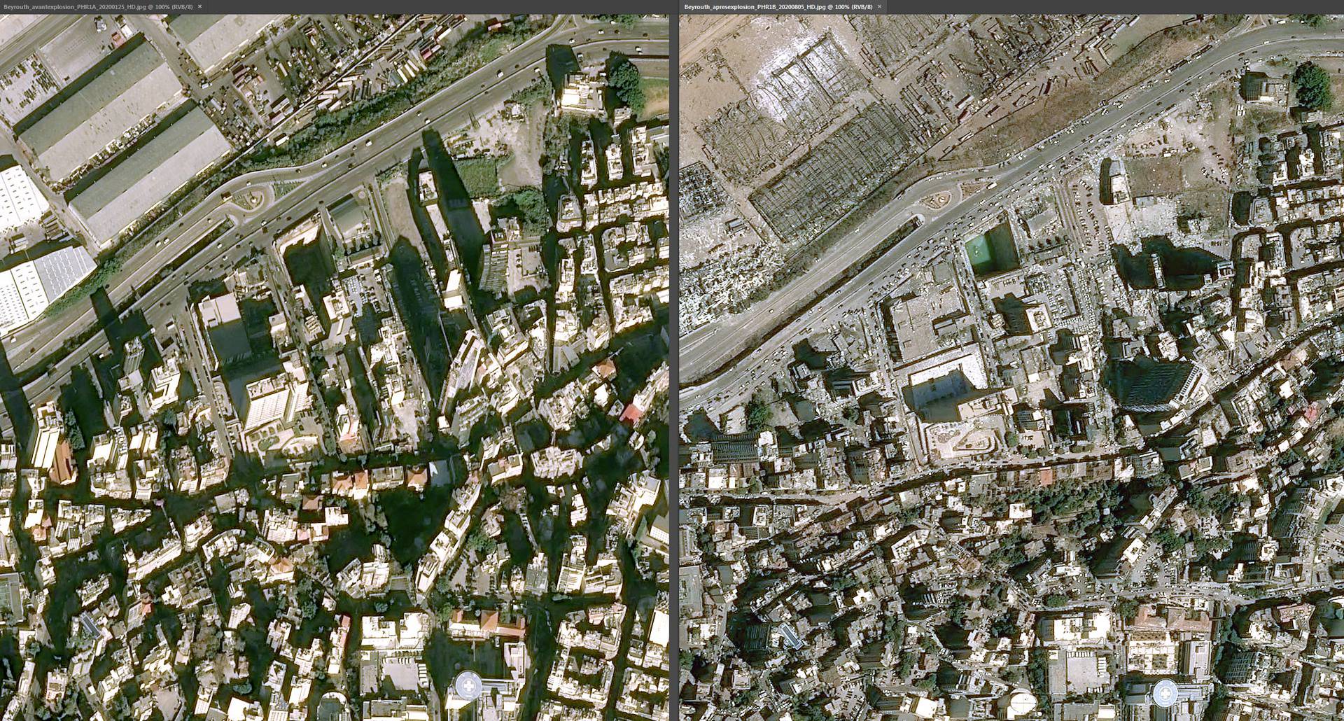 Šokantne satelitske snimke Bejruta prije i poslije eksplozije