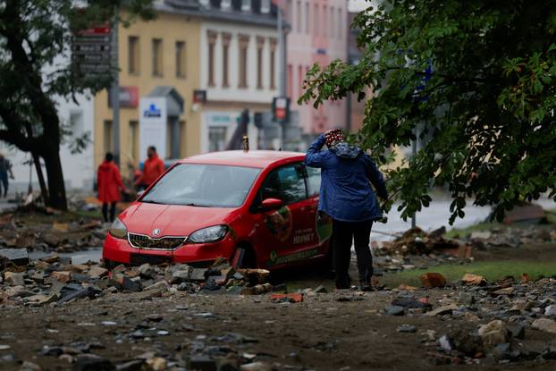 Aftermath of flooding in Czech Republic