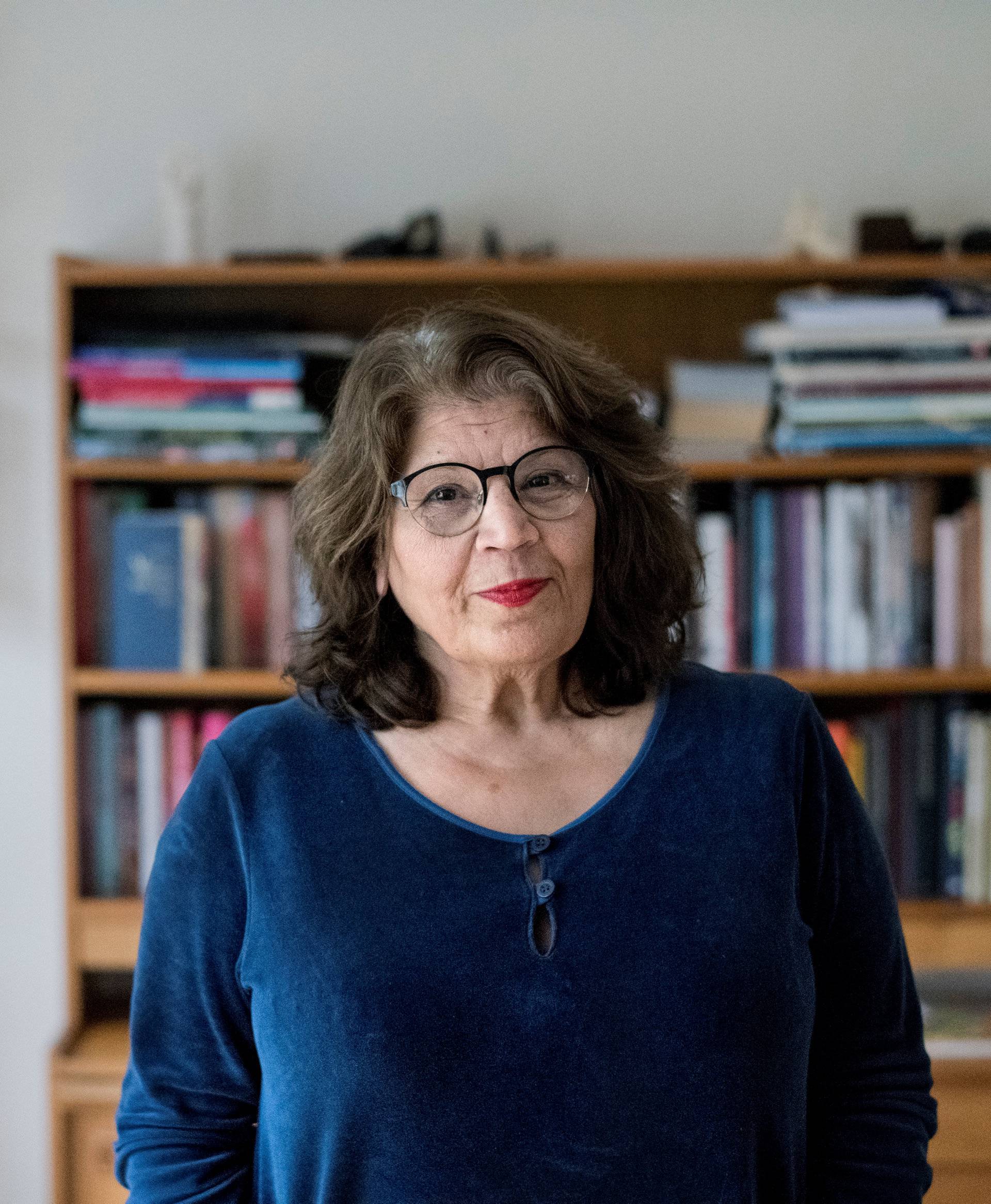 Iran-born Swedish author Jila Mossaed is photographed in Gothenburg